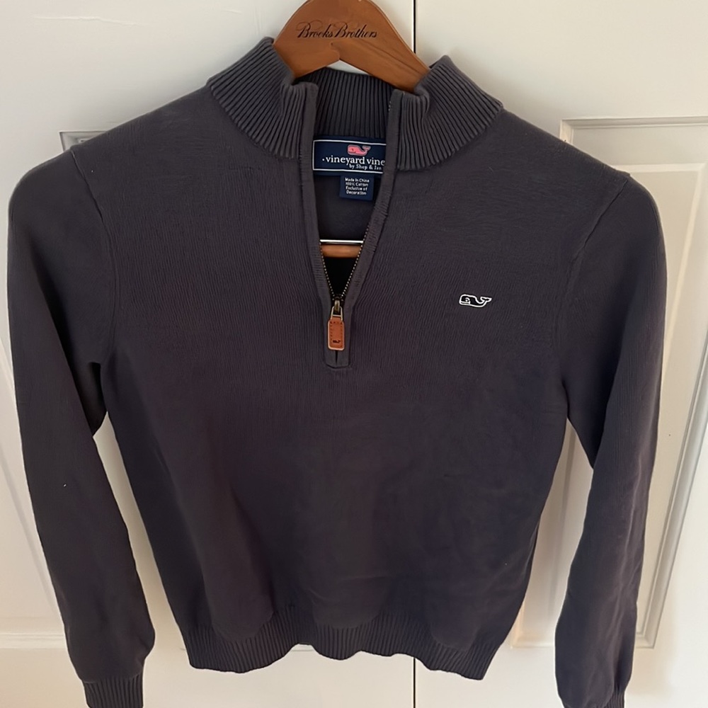 Boys Vineyard Vines Size M (12-14) Quarter Zip Sweater